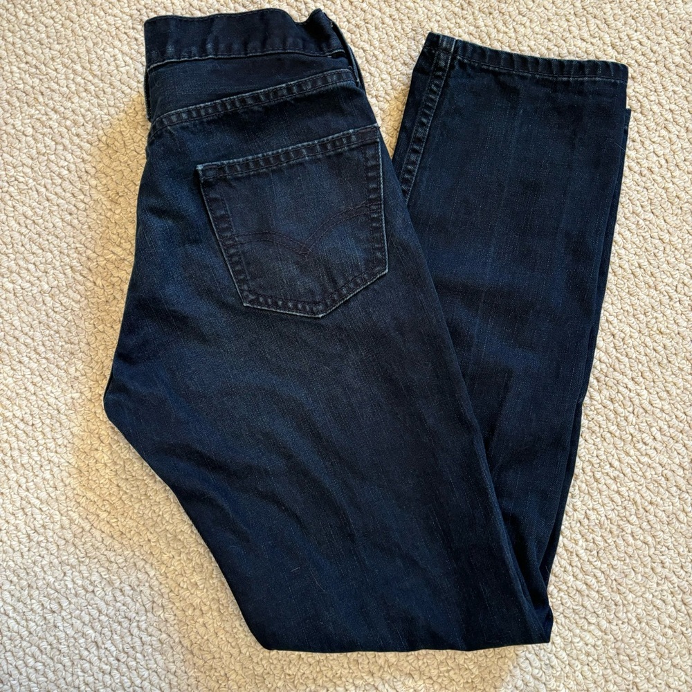 Levi Strauss Levi's dark dye denim straight leg 100% cotton 30x30 jeans